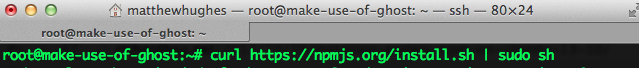 ssh-ghost-npm