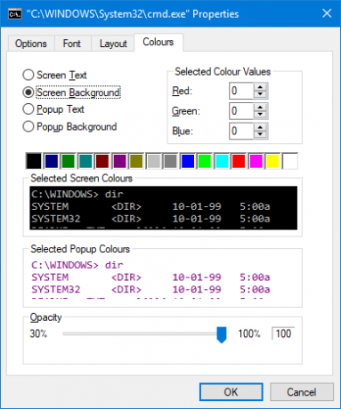 personalizar cores do prompt de comando