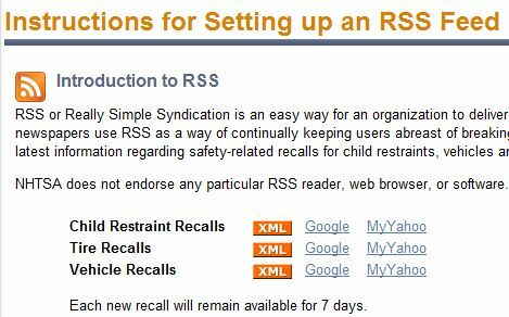 recall de produtos rss