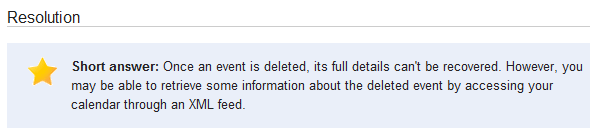 cancelar a exclusão de eventos no google calendar