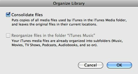 mover a biblioteca do itunes para a nova unidade