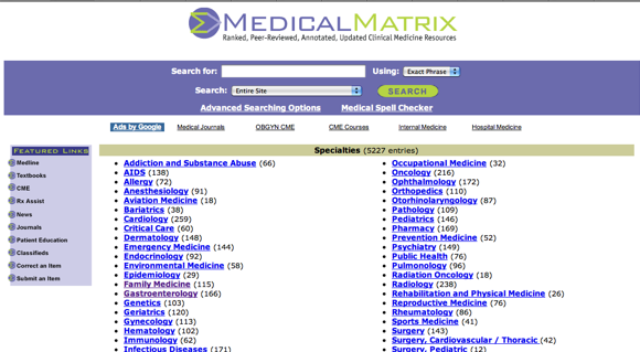 matriz médica - site para informações médicas
