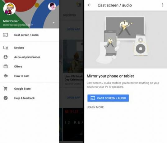 espelho android tv chromecast