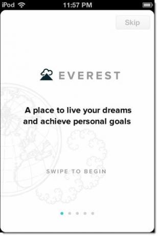 Mantenha seus objetivos de vida à vista dividindo-os em pequenos incrementos no Everest [iOS] everest01