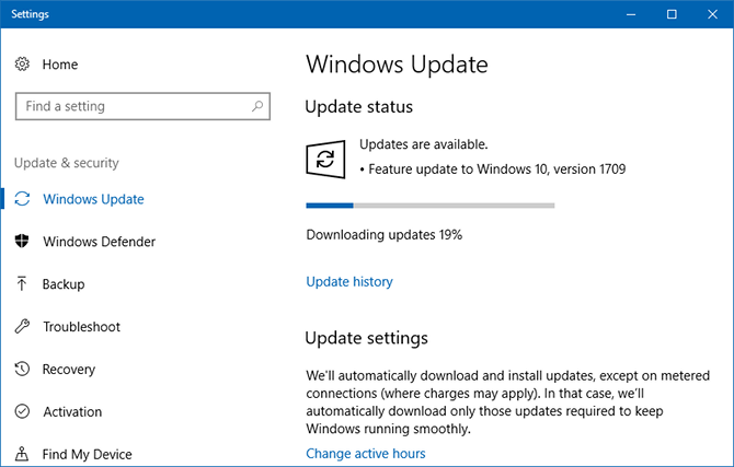 Após instalar o Windows 10: 5 coisas que você deve fazer Atualização do Windows 10 em andamento