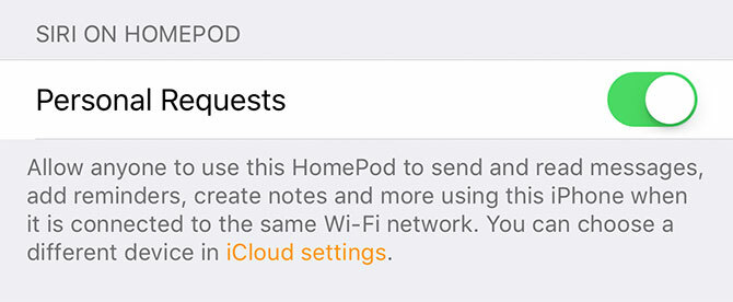 Pedidos pessoais do HomePod