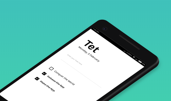 Tet é um aplicativo de desempenho de produtividade que exclui suas tarefas