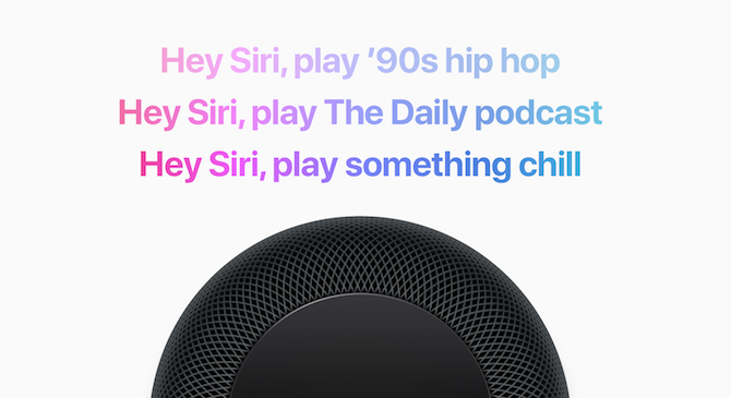 Comandos da música Siri HomePod