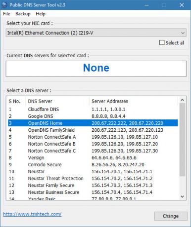 Ferramenta de servidor DNS público