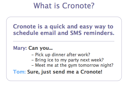 Cronote: E-mail agendado e lembrete de SMS 1025