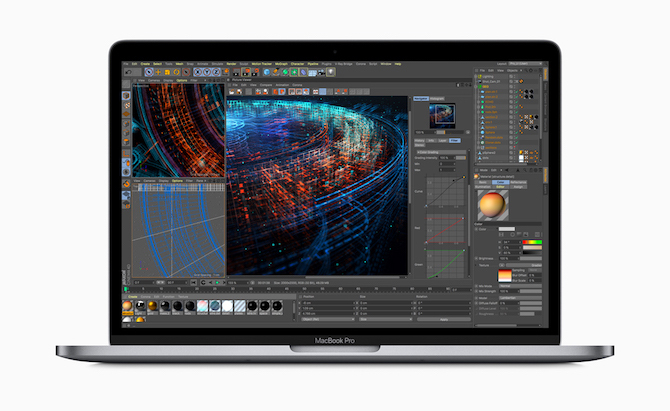 Aplicativo gráfico de execução do MacBook Pro 2018