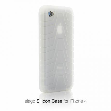 Elago Tire Tread Silicon Case para revisão e oferta do iPhone 4 elagotirewhite