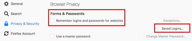 Cuidado: Pare de usar o preenchimento automático nas configurações de preenchimento automático do Firefox do Gerenciador de senhas