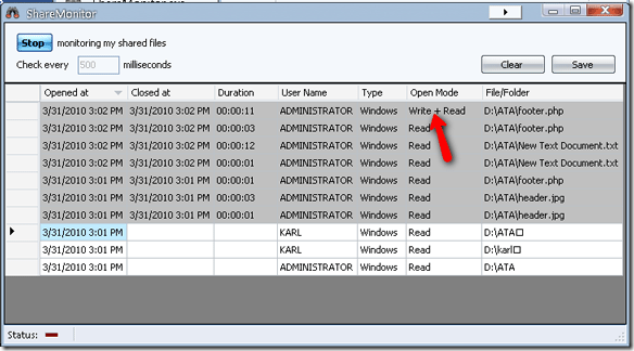 Monitore quem está lendo ou gravando nos arquivos compartilhados do Windows com o ShareMonitor share3