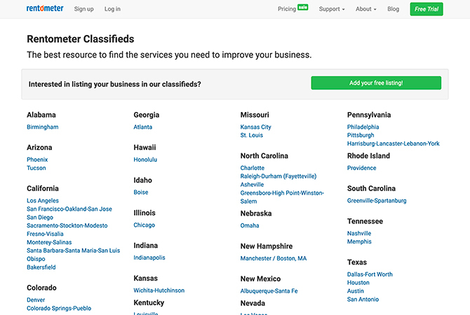 Rentometer Classifieds