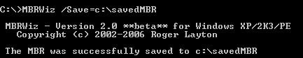 Salvar, restaurar, corrigir um MBR quebrado com o MBRWizard [Windows] savembr