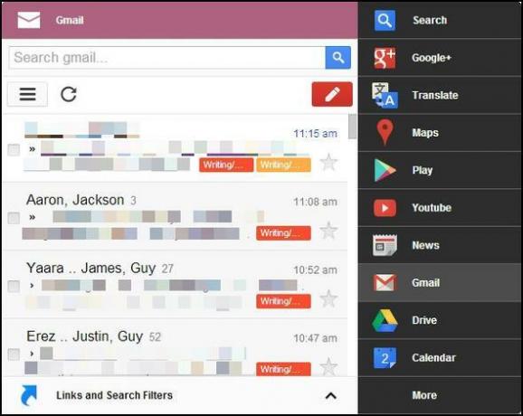 Menu preto: acesse todos os serviços do Google em um único menu [Chrome] Gmail Inbox