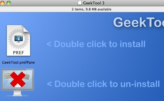 GeekTool - Exibir informações do sistema no Mac no estilo 01a Instalação do GeekTool 3