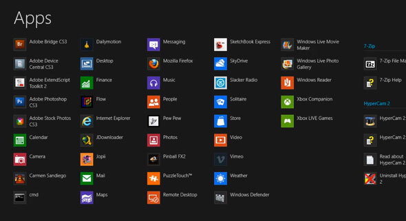 pré-visualização do Windows 8