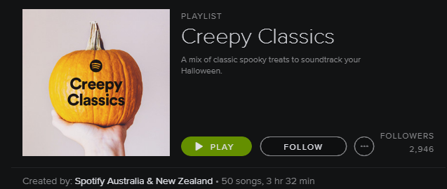 Lista de reprodução Spotify - Creepy Classics