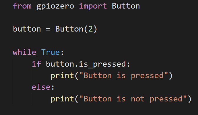 Código de exemplo do botão zero GPIO