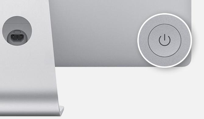botão liga / desliga do iMac