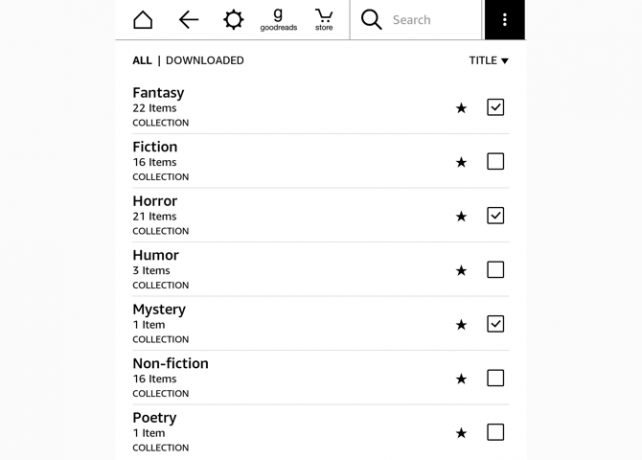 kindle adicionar coleções