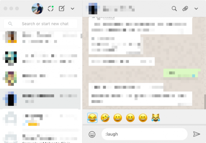 Preenchimento automático do Emoji do WhatsApp
