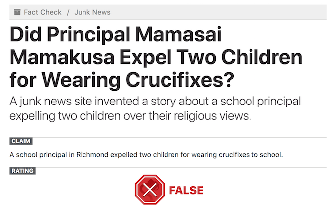 Este site útil é conhecido como Snopes