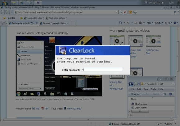 bloqueio de desktop transparente grátis