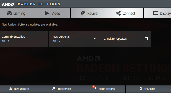 AMD verificar atualizações