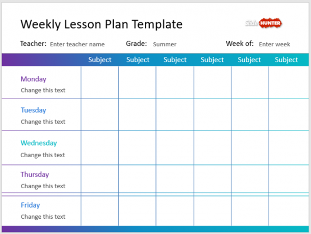 modelo do powerpoint - plano de aula semanal