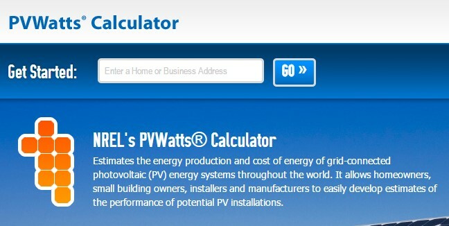 calculadora solar pvwatts