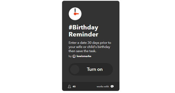 O melhor guia IFTTT: use a ferramenta mais poderosa da Web como um profissional 52IFTTT BirthdayReminderText