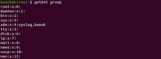 Listando grupos no Ubuntu com o comando getent