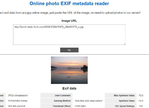 extrair dados exif online