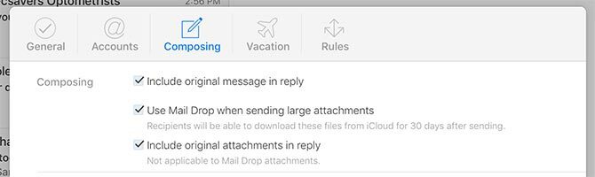 Drop do iCloud Mail