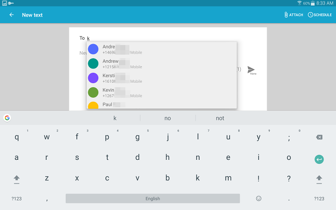 Como enviar e receber mensagens de texto em um tablet Android