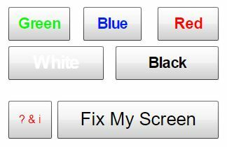 Tela de seleção de cores da ferramenta LCD
