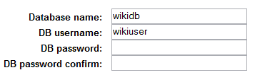 Criação de banco de dados Wiki