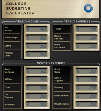 calculadora de orçamento mensal