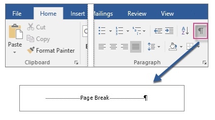 Microsoft Word 2016 - Quebra de página