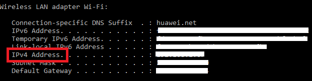 detalhes do sistema windows - endereço IP