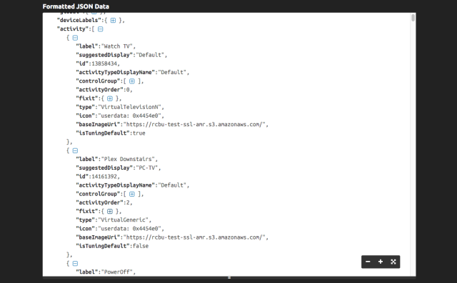 saída openhab formatada json