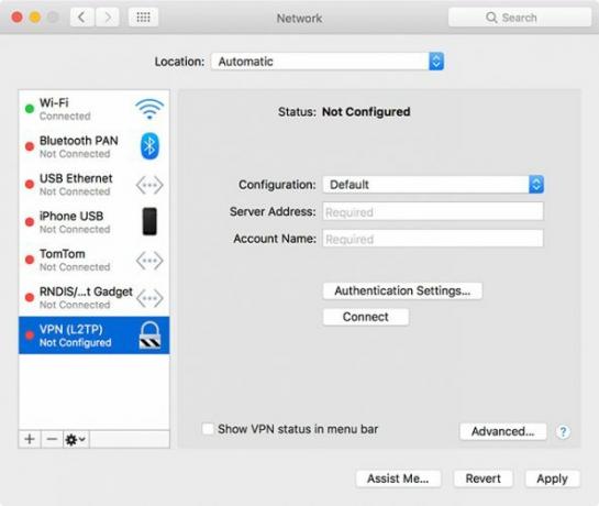 Configuração de VPN do macOS