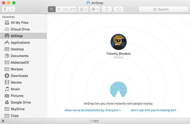 AirDrop no Mac