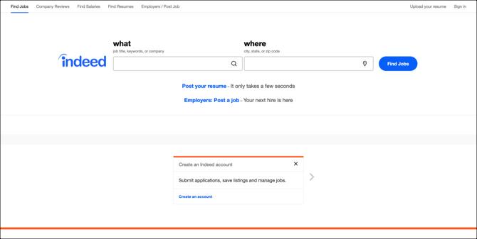 Indeed Pesquisa de empregos Main Page