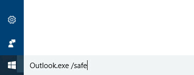 Iniciando o Outlook no modo de segurança no Windows 10