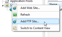 como configurar um site FTP