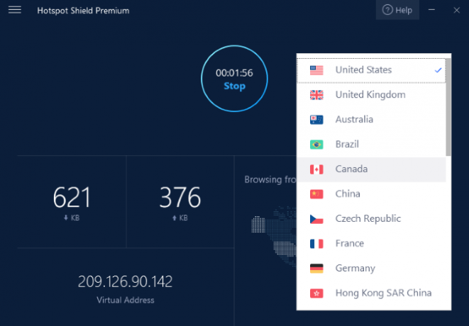 Hotspot Shielf fornece servidores VPN em 25 países